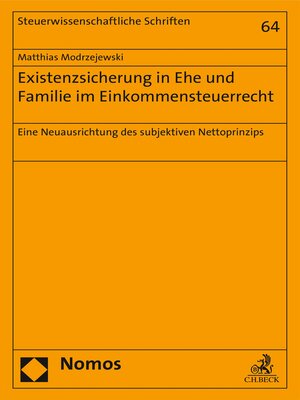 cover image of Existenzsicherung in Ehe und Familie im Einkommensteuerrecht
